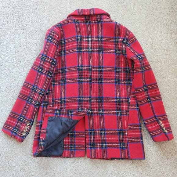 NWT Something Navy Plaid Tartan Blazer Coat "Marley" - Picture 6 of 16